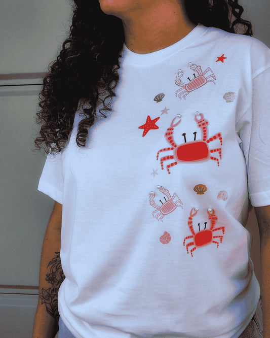 CAMISETA CANGREJO CON PERLAS