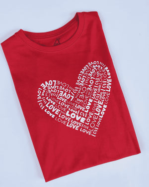 CAMISETA CORAZÓN DE LETRAS