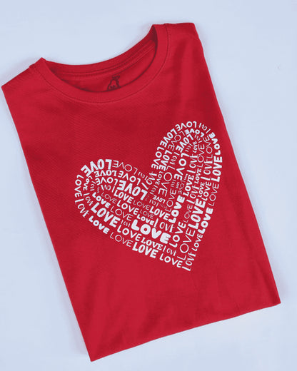 CAMISETA CORAZÓN DE LETRAS