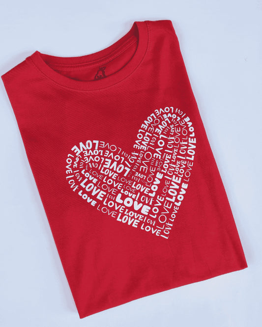 CAMISETA CORAZÓN DE LETRAS