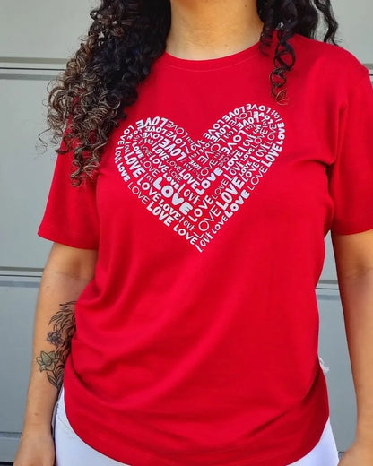 CAMISETA CORAZÓN DE LETRAS