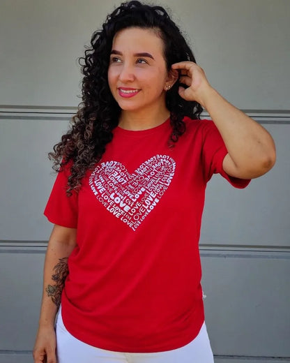 CAMISETA CORAZÓN DE LETRAS