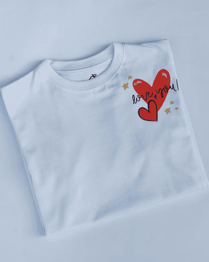 CAMISETA CORAZON LOVE YOU